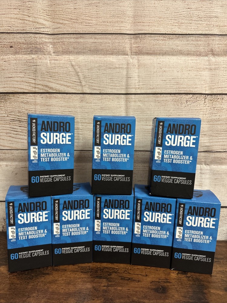 8X Androsurge Natural Testosterone Booster Estrogen Blocker Rhodiola 60ct 10/26