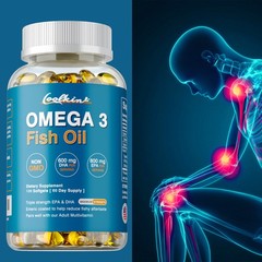 Omega 3 Fish Oil Capsules 2000mg-EPA & DHA-Highest Potency,Brain & Joint Support
