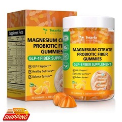 Orange Probiotic Fiber Gummies 60Ct Digestive Support Free Shipping