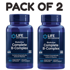 Life Extension BioActive Complete – 60 Capsules – Light Yellow – Pack of 2