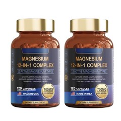 1-3 PACK Magnesium Complex 700mg 12 in 1 Magnesium Supplement with 120 counts-+