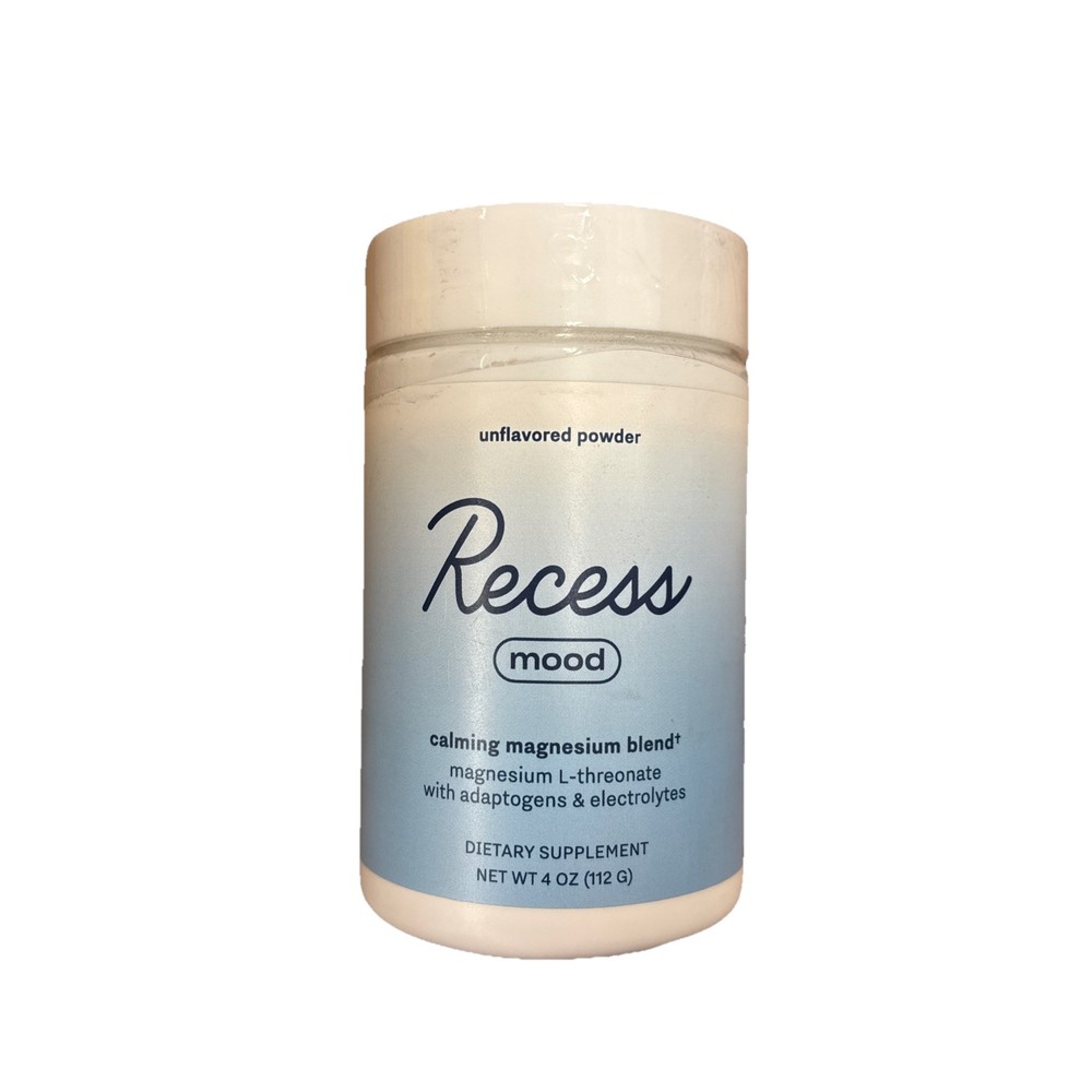 Mood Power Unflavored Calming Magnesium Blend Adaptogens 4oz By Recess BB 2/2026
