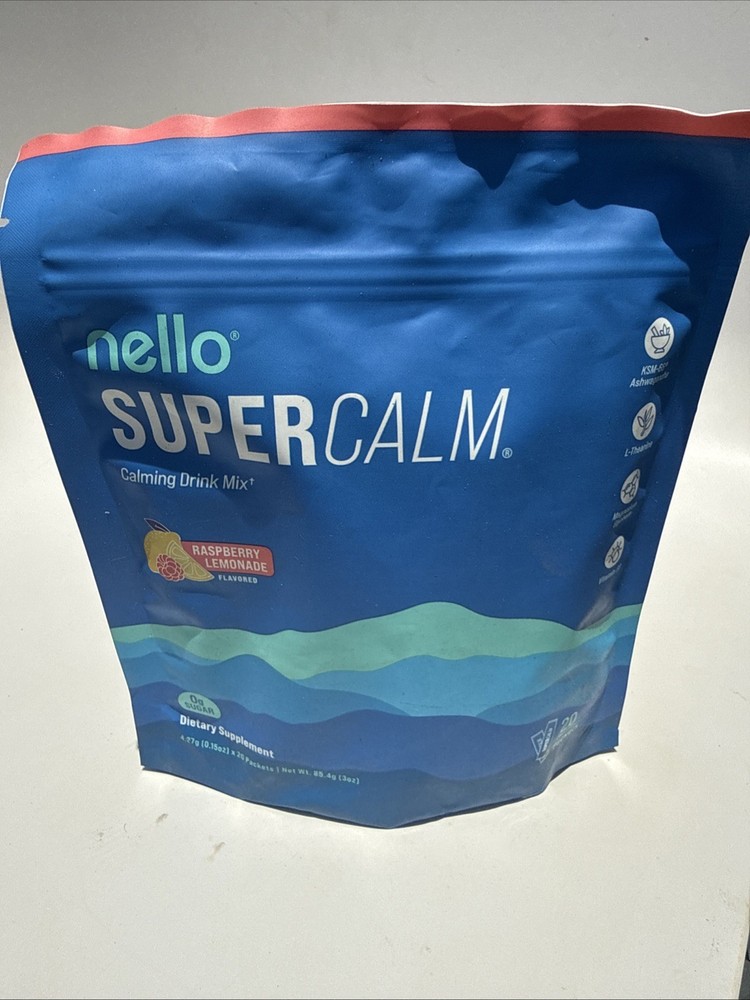 Nello Supercalm Calming Drink Mix Melon Berry, 20 Count