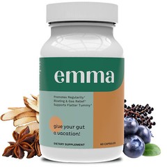 Emma Gut Health Supplement for Gas & Bloating Relief,Leaky Gut Repair*60 Capsule
