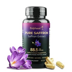 Natural Saffron Extract Capsules 88.5mg Saffron Supplements Mood Enhancer
