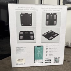 Smart Body Pod Scale, 8-Electrodes, BMI/MUSCLE/BIA/Full Body Comp, App, 400lb