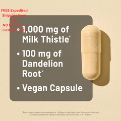 NatureWise Milk Thistle with Dandelion Root – Silymarin 60 Count (Pack of 1)