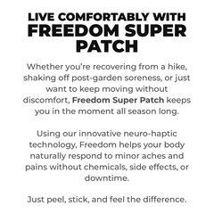 Super Patch FREEDOM 7-Pack Trial Size Pain Relief Drug-Free Aches Joints