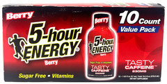 5-Hour Energy Value Pack Sealed BERRY 1.93 fl oz 10 Count Each Exp: 2/2028