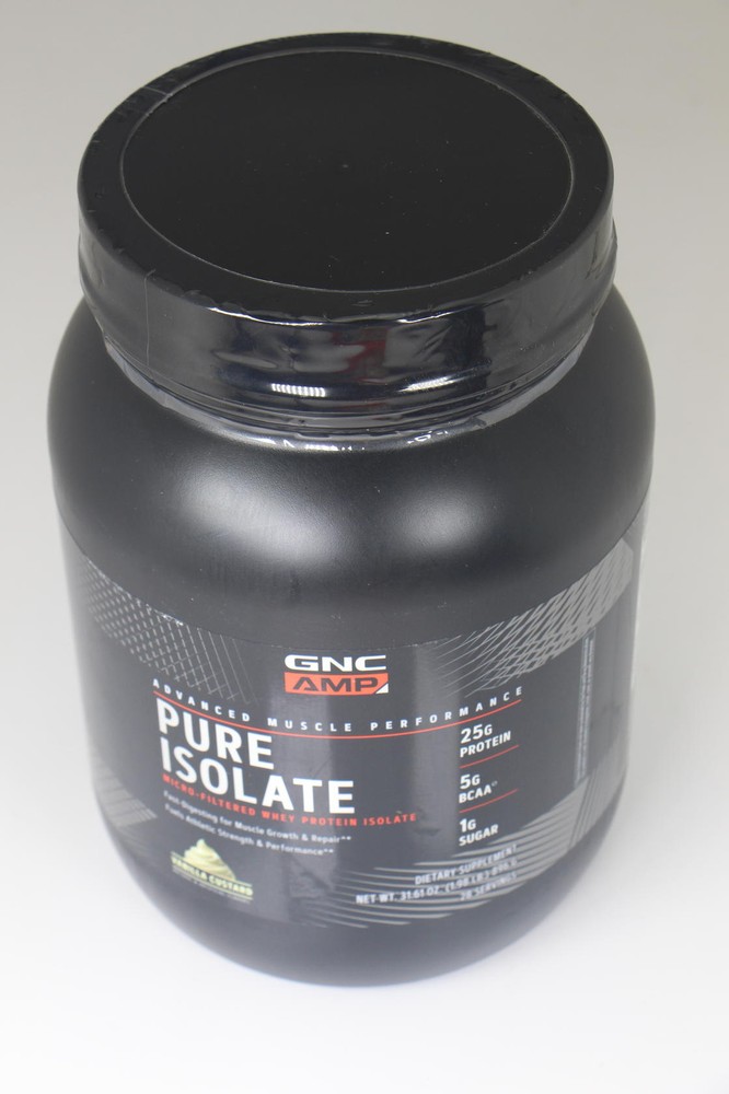 2 PACK GNC AMP Pure Isolate Vanilla Custard 1.98 lbs EXP 1/25 U50