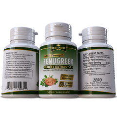 2 BOTTLES – Fenugreek 2000mg Testosterone Booster Pills 120 CAPSULES LOT 1/2028