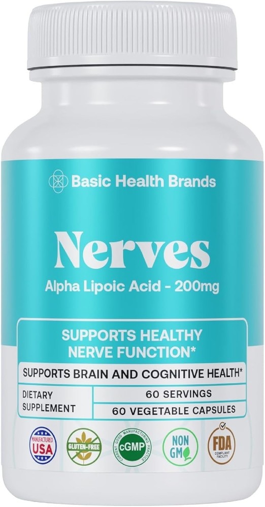 Nerves Alpha Lipoic Acid, 200 mg, Neuron Function Pack of 1