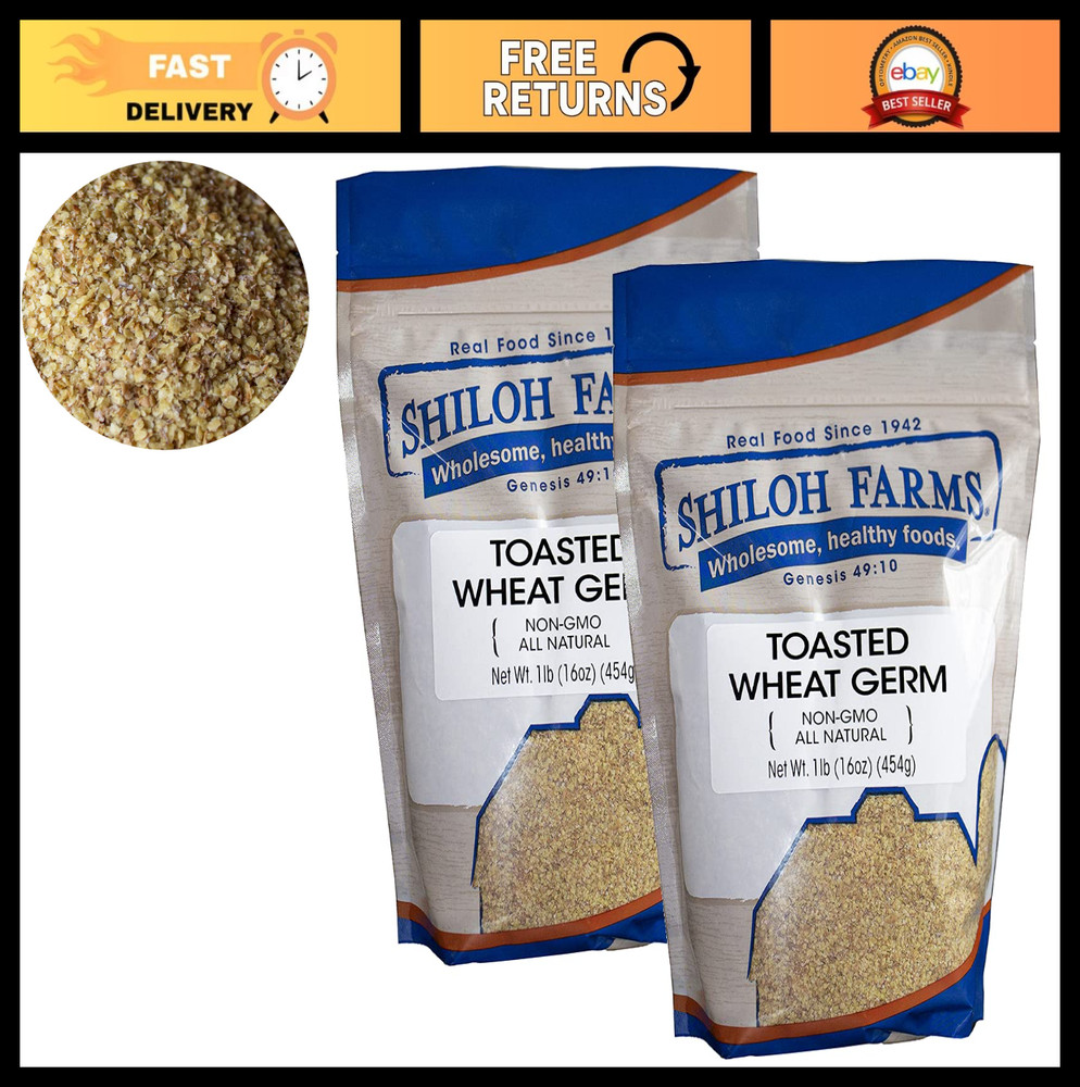 Toasted Flake Wheat Germ – Nutrient-Rich, Convenient Addition to Diet – 32 Oz (2