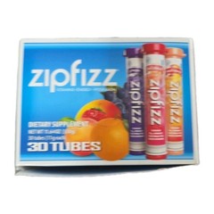 Zipfizz Energy Drink Mix Combo Pack 30 Count Grape Fruit Punch Peach Mango