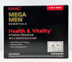 GNC Mega Men Health & Vitality Sexual Performance Daily 30 Packs VITAPAK