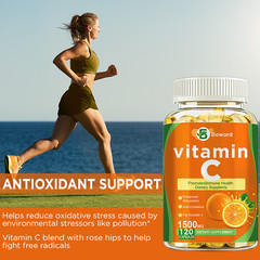 Vitamin C 1500mg, 120 Capsules, Vegetarian, Gluten Free & Non-GMO