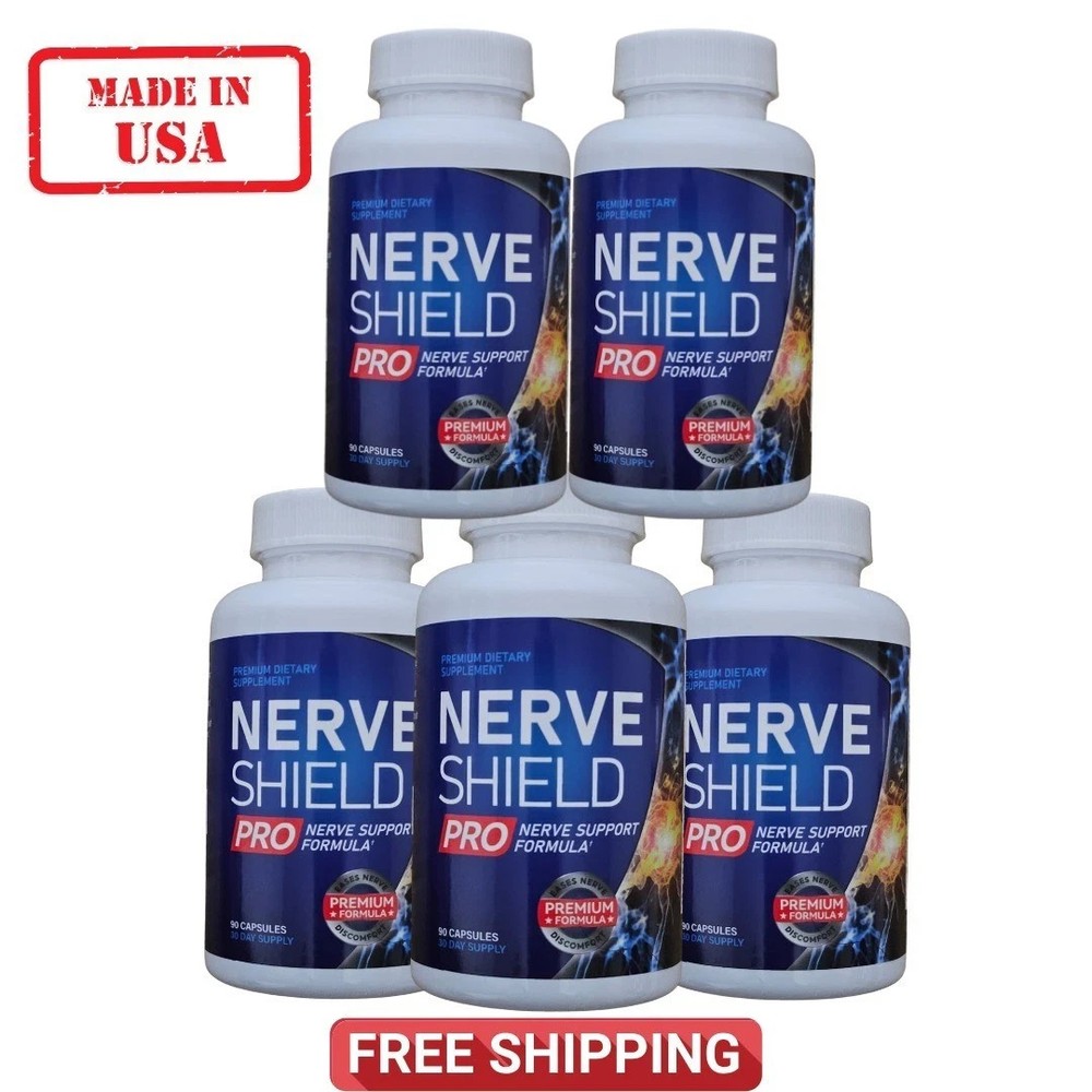 5 Pack Nerve Shield Pro Advanced New Formula Neuropathy Support