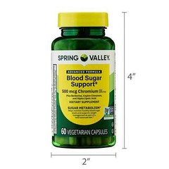 Spring Valley Advanced Blood Sugar, 500mg Chromium, 60 Vegetarian Capsules