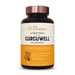 Live Conscious CurcuWell – Curcumin and Boswellia Blend | Maximum Strength Jo…