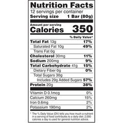 Whey Protein Bars, Cookies & Crème, 2.8 Oz Bars (Pack of 12, 20G of Protein per