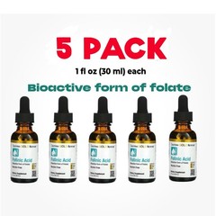 AVAILABLE Folinic Acid, 5 PACK, 1 fl oz (30 ml) Each California Gold Nutrition