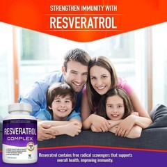 1800mg Resveratrol Supplement Antioxidant Complex – Highly Potent Natural Pills