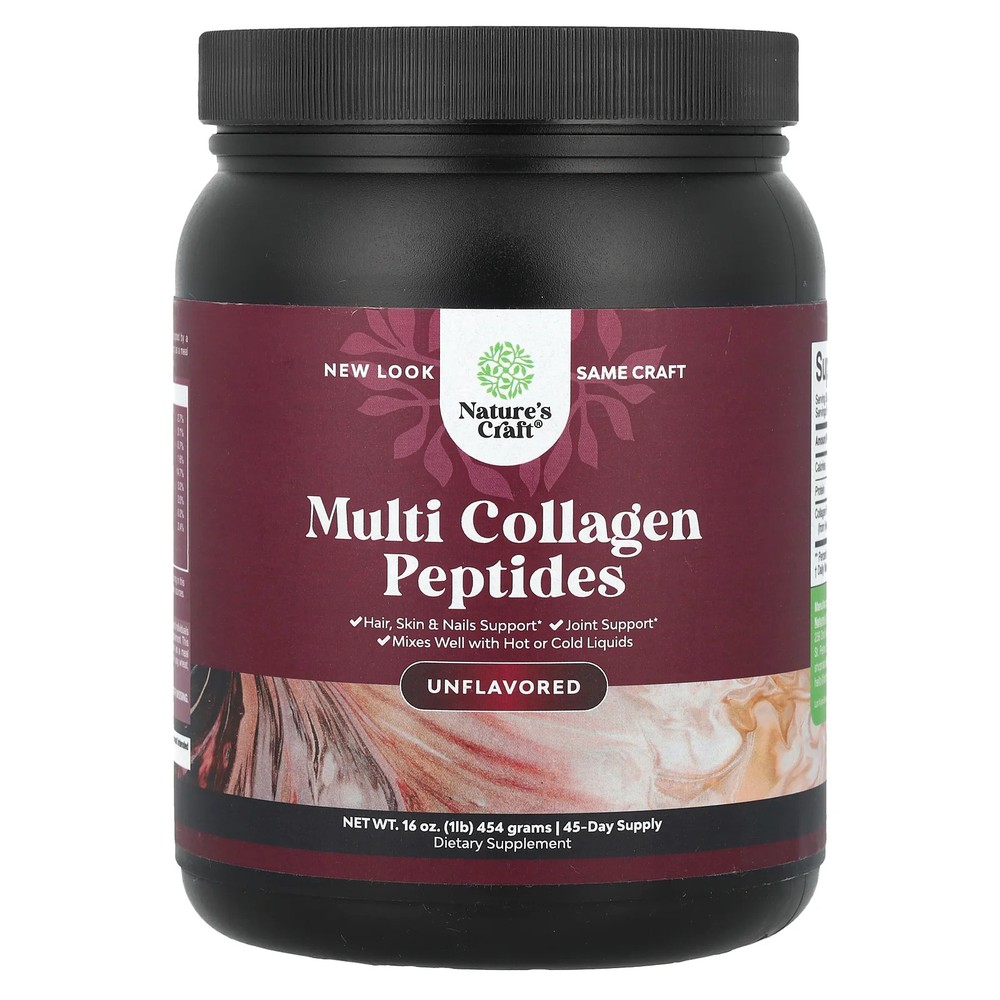 2 X Nature’s Craft, Multi Collagen Peptides, Unflavored, 16 oz (454 g)