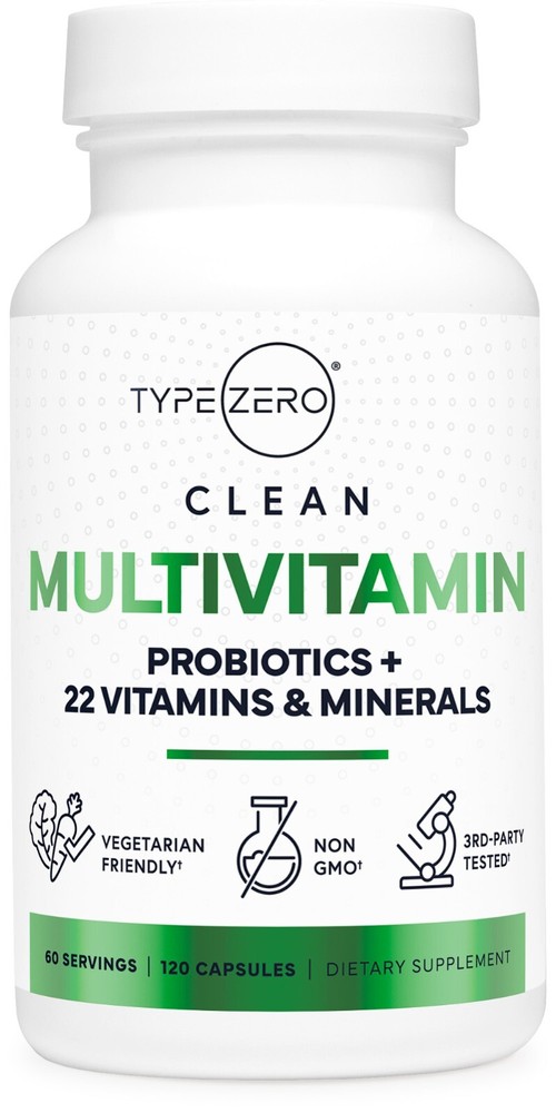 TypeZero Multivitamin Capsules (120 capsules) (1300 mg) – GMO-Free