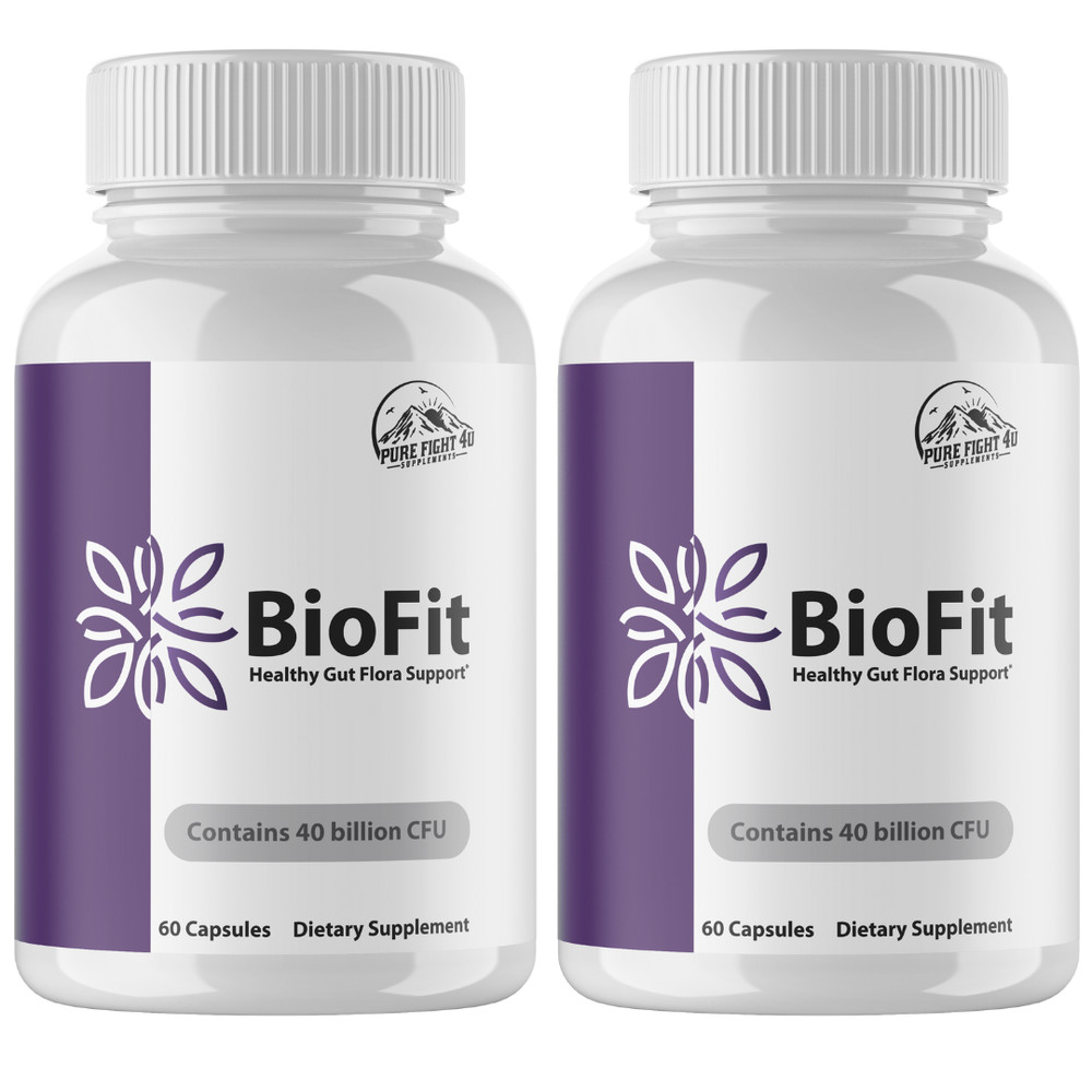 BioFit Probiotic Supplement – 40 Billion CFU for Gut Flora & Digestion – 2 Packs