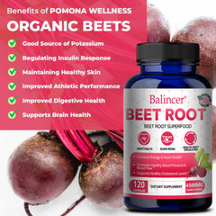 Organic Beet Root 2500mg – Improves Athletic Performance And Digestive Health