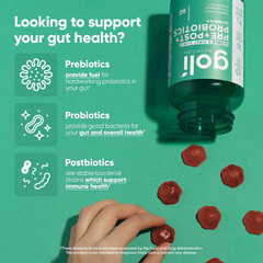 Goli Nutrition Pre + Post + Probiotics Vegan Gummies – 60ct