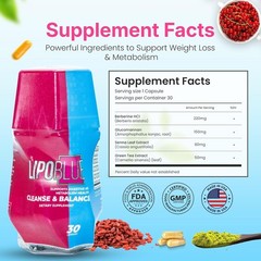 LIPOBLUE Fat Burner for Weight Loss | Quemador de Grasa Adelgazante Natural