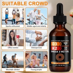 Liquid Vitamin D3 K2 5000 iu & 120 mcg – Vitamin D with MK7 Vitamin K2 Drops – B