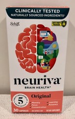 Neuriva Original Brain Nootropic Supplement Memory Focus Concentration 30 Caps