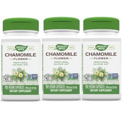Nature’s Way Chamomile Flowers 100 Veg Capsules Each (Pack of 3)