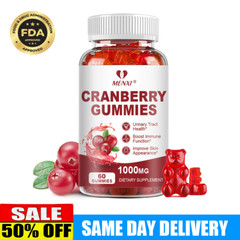 Cranberry Gummies 1000mg – UTI Cystitis, Supports Urinary System & Immune Health