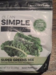 Clean Simple Eats Greens Organic Mix Superfood add To Protein Smoothie Exp05/26