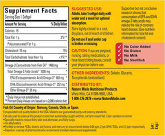Nature Made Extra Strength Omega 3 Fish Oil 1400mg Heart Brain Support 45 Sgls