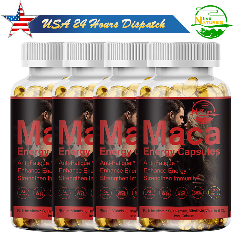 Maca Root Extract Capsules | 120 Pills | Peruvian Maca Extract for Men & Women