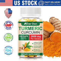 Turmeric Curcumin Highest Potency 95% 2600mg with BioPerine Black Pepper Extract