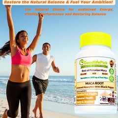 Best Maca Root Capsules. Yellow Maca Black Maca Red Maca & Black Pepper-150 Caps