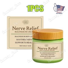 Nerve 1-5X Relief Magnesium Cream With MSM & Arnica, Soothes Nerves & Non-Greasy