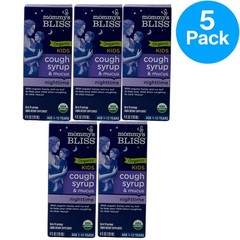 Mommy’s Bliss Organic Kids Nighttime Cough Syrup & Mucus 4 fl oz 5 Pack New