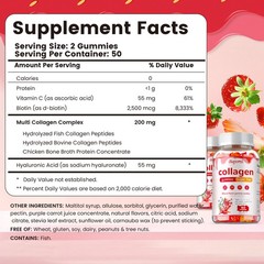 Collagen Gummies – Anti-aging, Skin and Joint Health – Biotin,Hyaluronic Acid