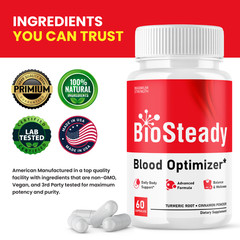(3 Pack) Biosteady Capsules Blood Optimizer Bio Steady Regulate Sugar (180ct)