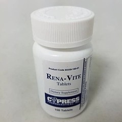 Cypress Pharmaceuticals Rena-Vite Vitamins Dietary Supplement Tablets 100 Count