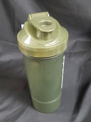 Smartshake Original2Go ONE Shaker Bottle Clear Green 27oz W/ Dry Container NEW