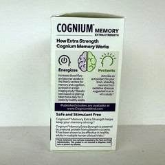 Natrol Cognium Memory Extra Strength Brain Health Supplements 60 Tablets