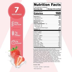 Complete Meal Replacement Shake: Strawberry & Cream Flavor, 10.1 oz, 7 Servings