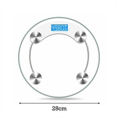 Lcd Display High-definition Digital Scale Round Shape Bathroom Body Weight Scale